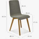 AKCIÓ Konyhai székek - szürke , Arosa - Lara Design  - 9
