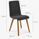 AKCIÓ Konyhai szék - antracit , Arosa - Lara Design  - 5