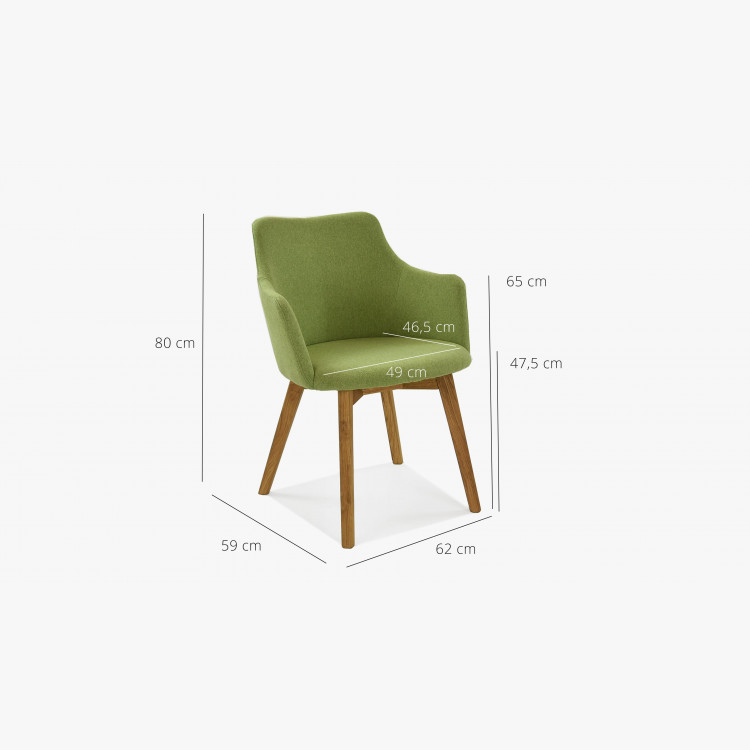 Karfás szék - Bella, Lady zöld  - 8