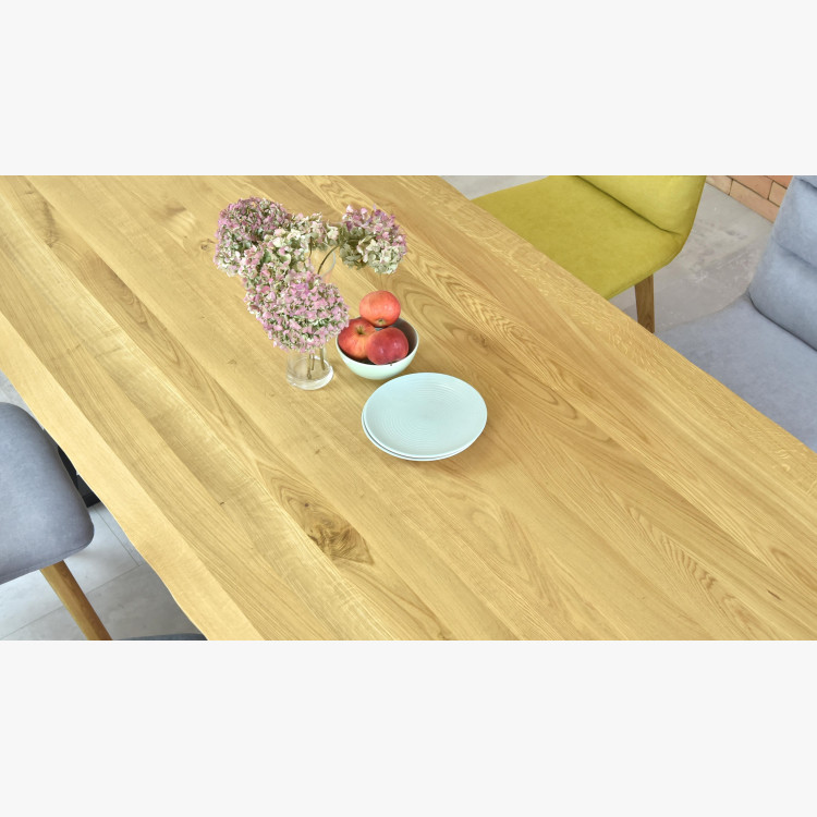 Luxus tömörfa étkezőasztal - fekete fém lábak Torino 180 x 90 cm  - 6