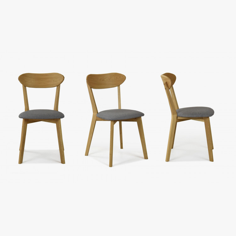 Retro étkezőszék világos szürke színben, Helsinki  - 2