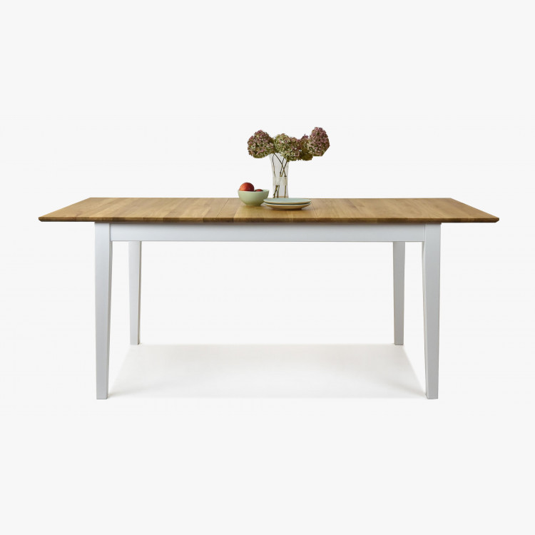 Tömörfa asztal tölgy + fehér, Tomino  - 1