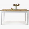 Tömörfa asztal tölgy + fehér, Tomino  - 2