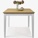 Tömörfa asztal tölgy + fehér, Tomino  - 3