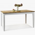 Tömörfa asztal tölgy + fehér, Tomino  - 4