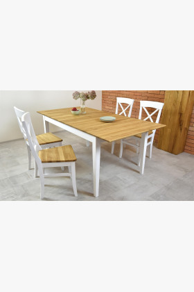 Tölgyfa szék Torina tölgy + fehér  - 1 2