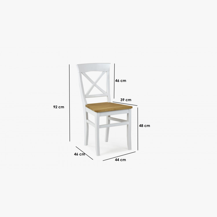 Tölgyfa szék Torina tölgy + fehér  - 11