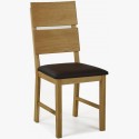 Tölgyfa szék Nora - Pu barna - MEGA akció  - 3