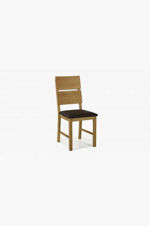 Tölgyfa szék Nora - Pu barna - MEGA akció , Ebédlő székek