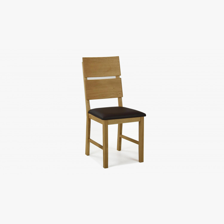 Tölgyfa szék Nora - Pu barna - MEGA akció  - 3