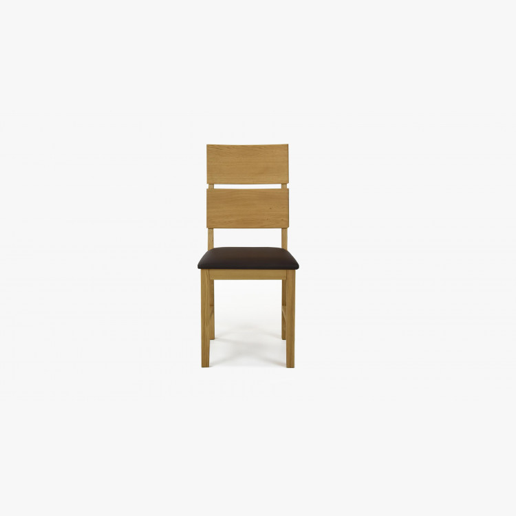Tölgyfa szék Nora - Pu barna - MEGA akció  - 4