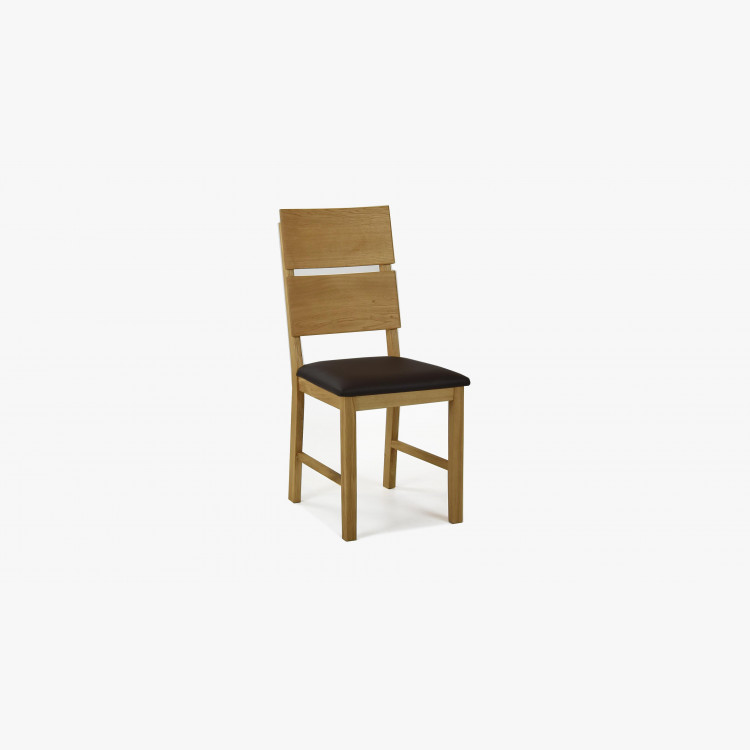 Tölgyfa szék Nora - Pu barna - MEGA akció  - 5