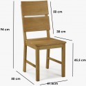 Tölgyfa szék Nora - Pu barna - MEGA akció  - 8