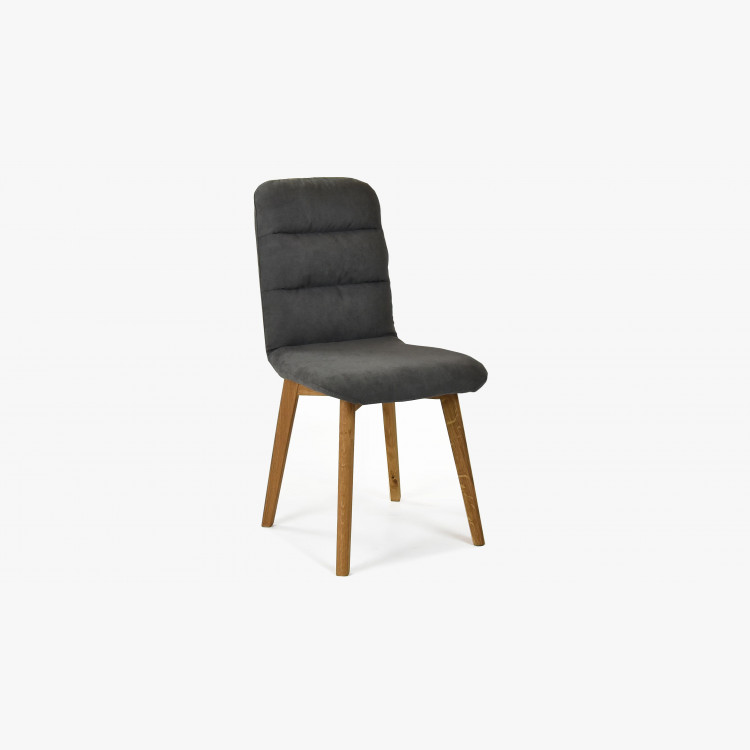 Kényelmes szék, sötétszürke - tölgyfa lábak Orlando  - 3