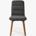 Kényelmes szék, sötétszürke - tölgyfa lábak Orlando  - 4