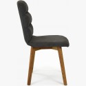 Kényelmes szék, sötétszürke - tölgyfa lábak Orlando  - 6
