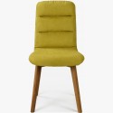 Kényelmes szék, sárga - tölgyfa lábak Orlando  - 4