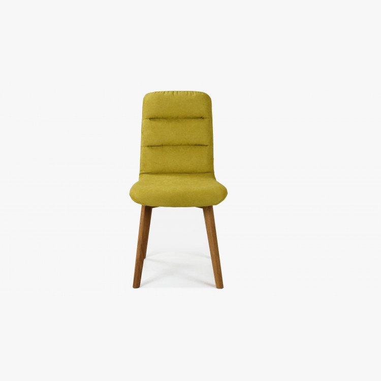 Kényelmes szék, sárga - tölgyfa lábak Orlando  - 4