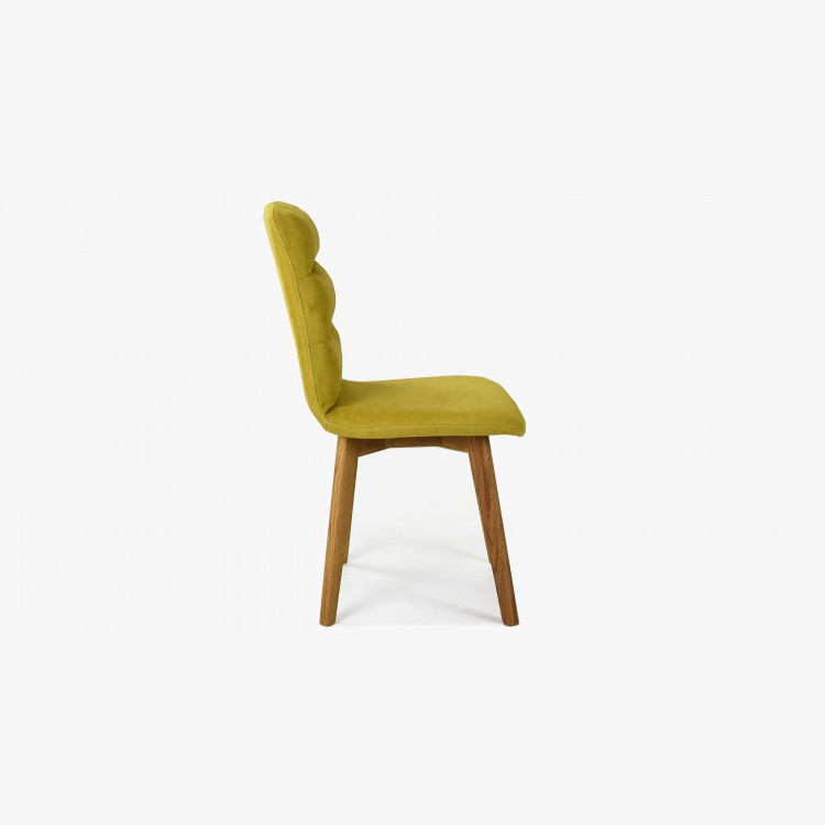 Kényelmes szék, sárga - tölgyfa lábak Orlando  - 6
