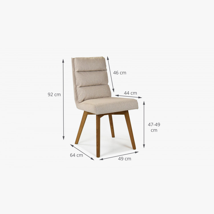 Kényelmes szék, tölgyfa lábak bézs, Kampa  - 9