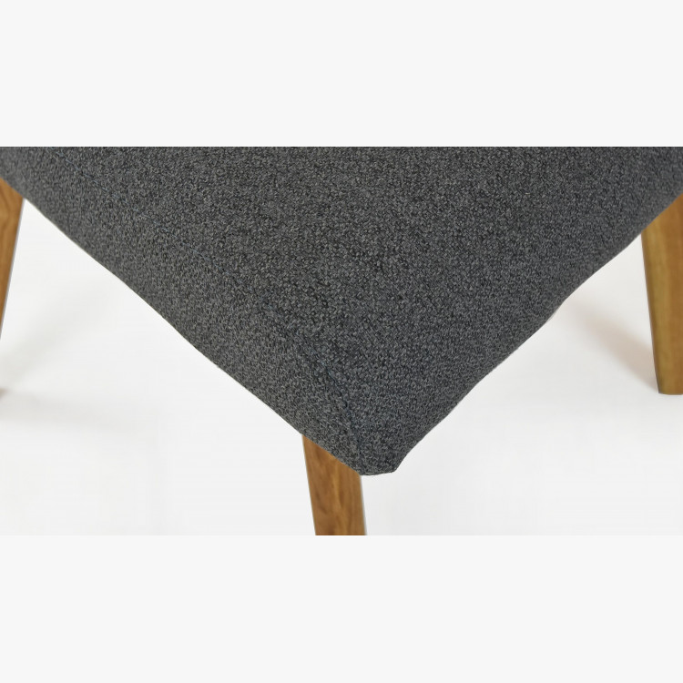 Kényelmes szék, Kampa - tölgyfa lábak, sötétszürke  - 7