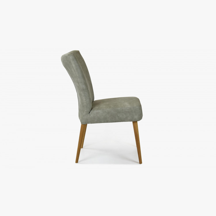 Elegáns Valencia szék - kerek tölgy lábak, szürke mentol  - 5