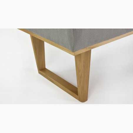 Rugós kárpitozott sarokpad - szürke - tölgyfa lábak Colmar, balos  - 7