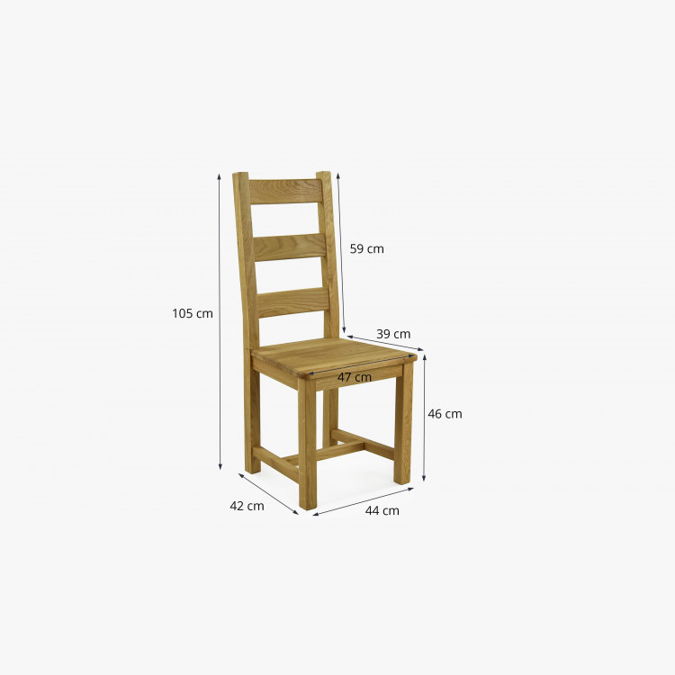 Tömör tölgyfa szék, Ledder  - 8