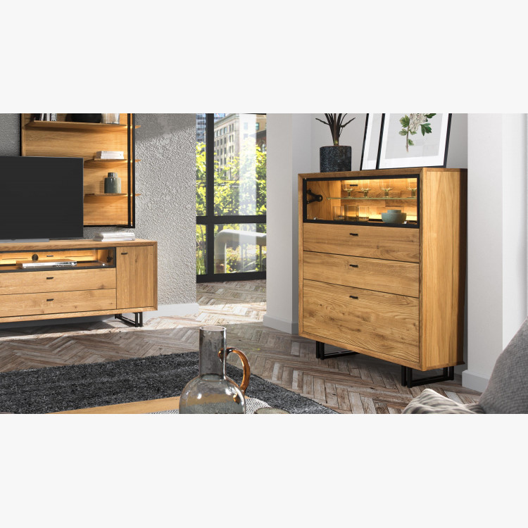 Tölgyfa tálaló fém lábakon, Vilo 46  - 2