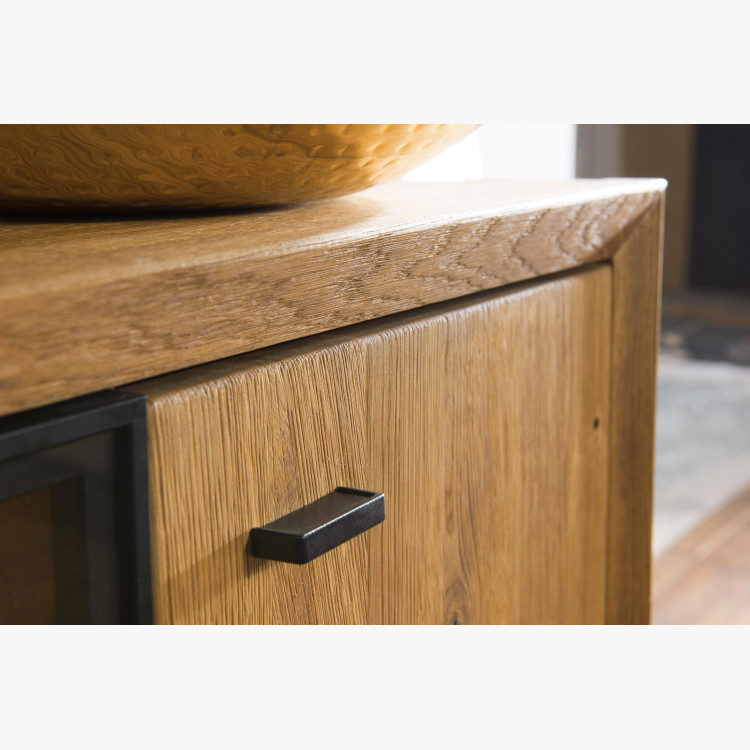 Tölgyfa tálaló fém lábakon, Vilo 46  - 8