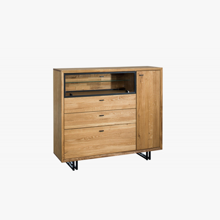 Tölgyfa tálaló fém lábakon, Vilo 47  - 3