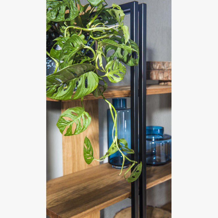 Tölgyfa polcrendszer fém elemekkel , Vilo 55  - 5