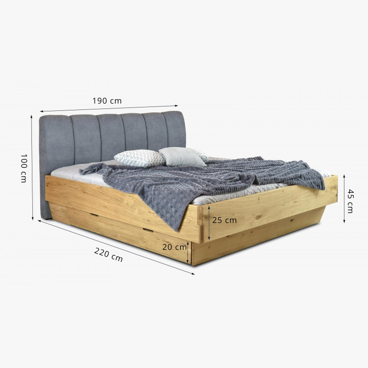 Masszív ágy rakodótérrel, Toledo A 180 x 200 cm  - 12