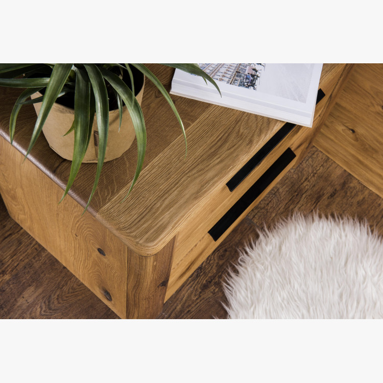 Éjjeli szekrény tölgyfából, két fiókkal, Texas 82  - 2