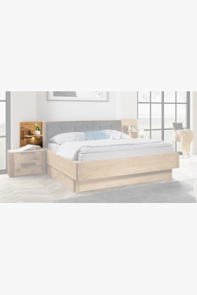 Ágyhoz szerelhető tölgyfa polc Texas 35  - 1 2