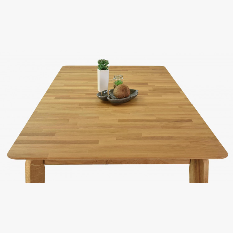 Bővíthető tömör tölgyfa asztal, Liam 140-180 x 90 cm  - 5