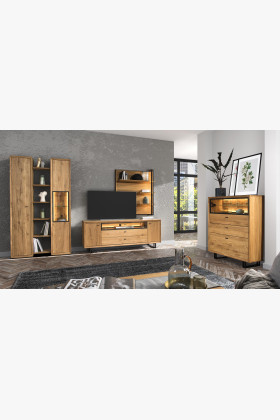 Üveges tölgyfa vitrin, Vilo 11  - 1 2