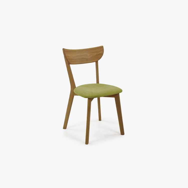 Modern étkezőszék tölgy Eva, zöld , Ebédlő székek