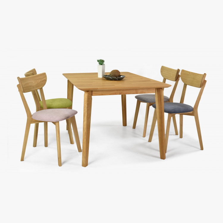 Modern étkezőszék tölgy Eva, zöld , Ebédlő székek
