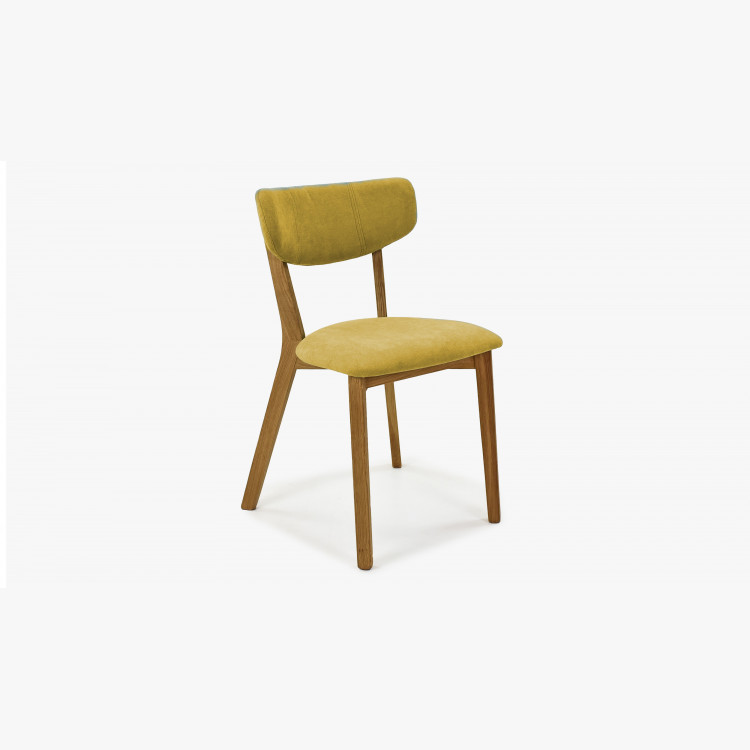 Kárpitos szék - tölgyfa lábak, Amisa sárga  - 3