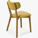 Kárpitos szék - tölgyfa lábak, Amisa sárga  - 4