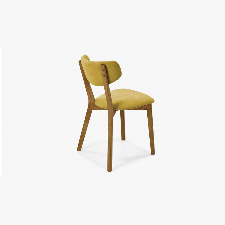 Kárpitos szék - tölgyfa lábak, Amisa sárga  - 4