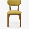 Kárpitos szék - tölgyfa lábak, Amisa sárga  - 5