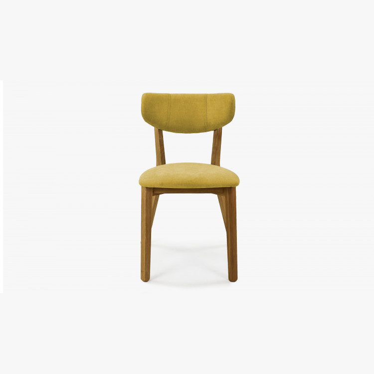 Kárpitos szék - tölgyfa lábak, Amisa sárga  - 5
