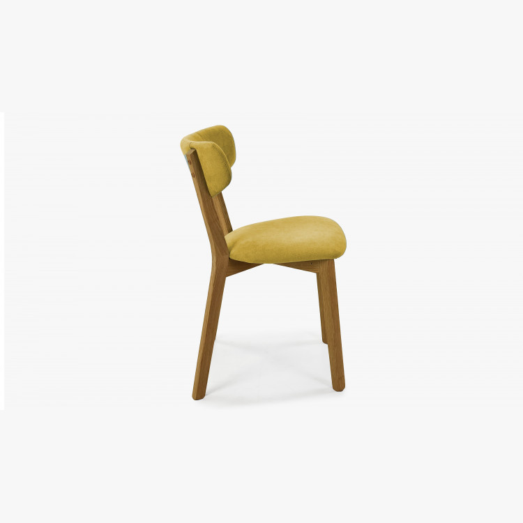 Kárpitos szék - tölgyfa lábak, Amisa sárga  - 6