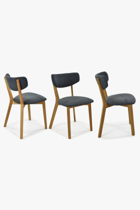 Kárpitos szék - tölgyfa lábak, Amisa antracit  - 1 2