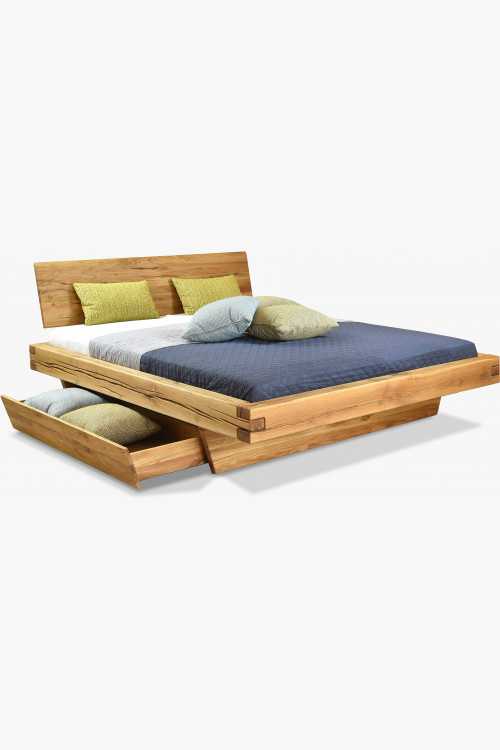 Tölgyfa ágy, természetes tömörfa, Matus 180 x 200 cm , Fa ágyak