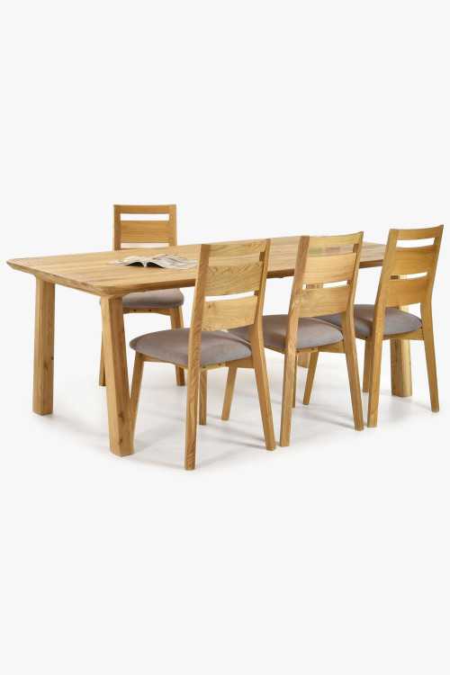 Tömörfa Martina étkezőasztal  + Virginia tölgy székek   - 1