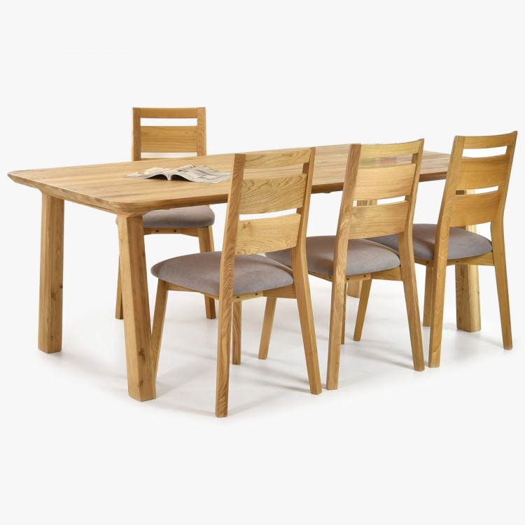 Tömörfa Martina étkezőasztal  + Virginia tölgy székek   - 1