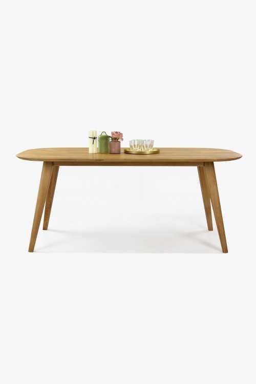 Ovális étkezőasztal tömör tölgyfából 160 x 90 cm , Tölgyfa bútor